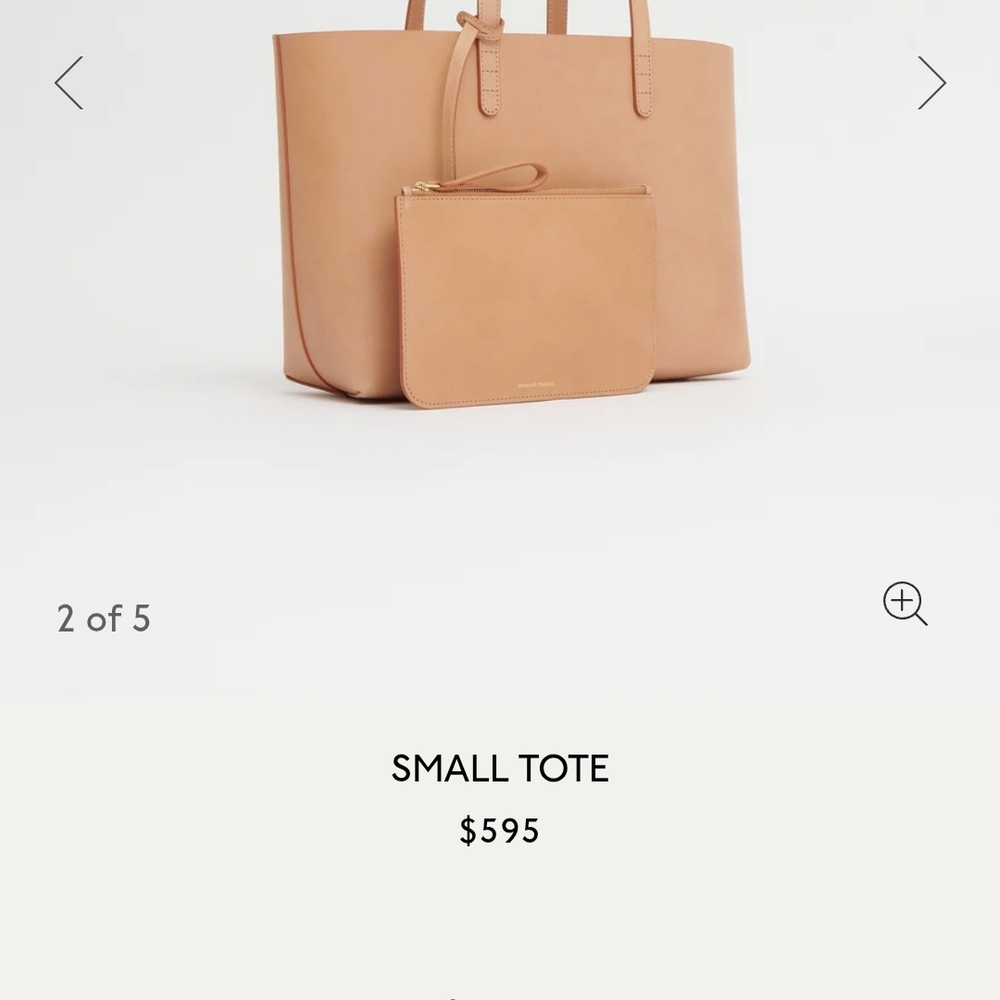 Mansur Gavriel Tan Tote with Pouch - Picture 1 of 6